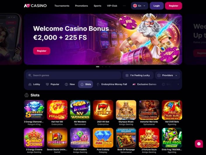 NV Casino spelbibliotek
